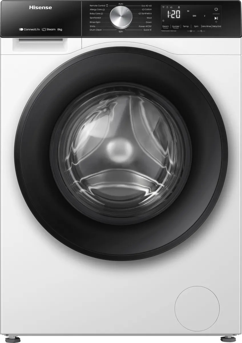 Lavatrice Hisense 8kg con Steam e ConnectLife